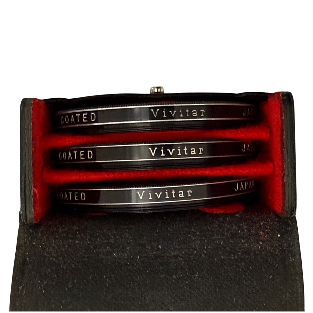 Vivitar‎ 52mm Close-Up Lens Filter Set No.1 No.2 No.4 w/ Case Japan Vintage